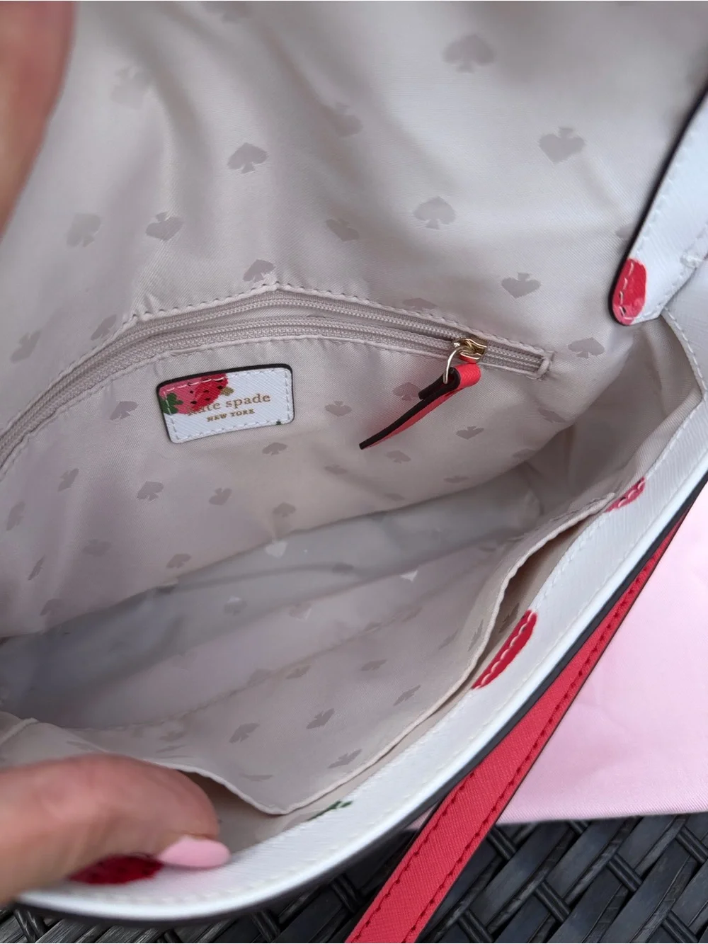 Kate Spade Strawberry Multi Crossbody Bag WKRU6880 new w/ dust bag